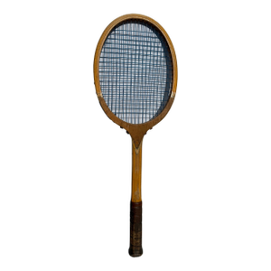 Vintage Unmarked 1970s Wooden Tennis Racket