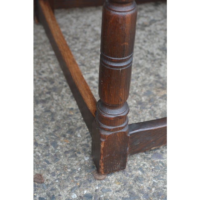 1940s Vintage Carved Pair of j.e. Ware Furniture Wainscot Wood Side / Dining Chairs Medieval / Thrones For Sale - Image 13 of 16