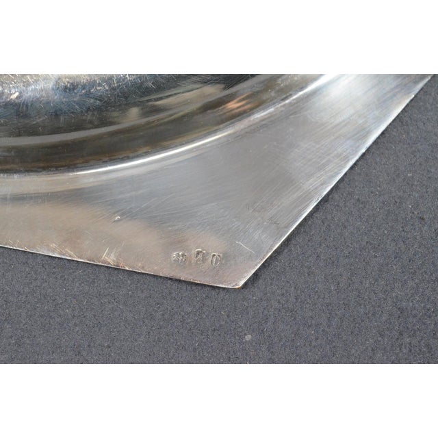 Vintage French Silver-Plated Serving Platters, Assembled Set of 3 For Sale - Image 9 of 11