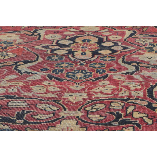 Early 20th Century Antique Persian Mahal Rug 09'00 X 11'07 For Sale - Image 5 of 11