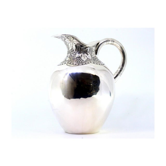 Metal Rounded Water Jug with Raised Bunches of Grapes For Sale - Image 7 of 8