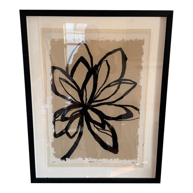 Late 20th Century "Unfolding in I" Framed Abstract Botanical Print, Signed & Numbered 181/1200 For Sale