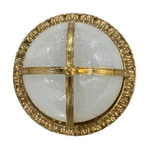 1920's Caldwell Flush Mount With Opaline Glass