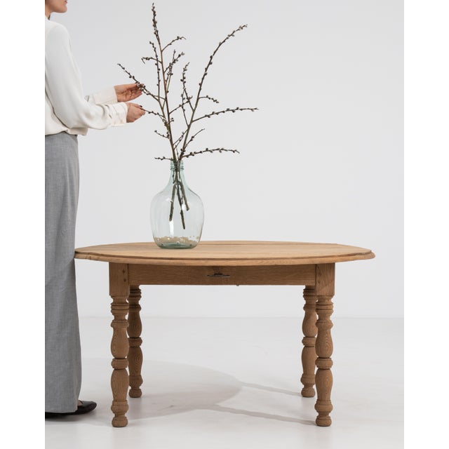 Mid 20th Century Oak Drop-Leaf Side Table For Sale - Image 9 of 13