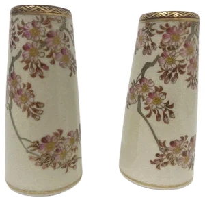 Japanese Satsuma Mini Vases, 1900s, Set of 2
