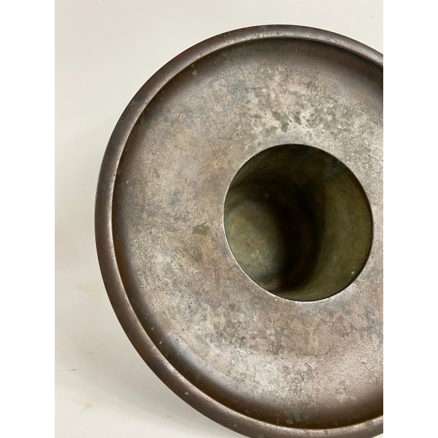 Vintage Chinese Bronze Vase For Sale - Image 4 of 9
