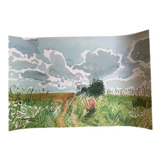 David Hockney (1937-2026), "Cart Track and Pylon, East Yorkshire", Copyright David Hockney, Printed in the Uk For Sale