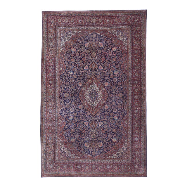 Antique Persian Qazvin Rug - 12'02 X 19'00 For Sale