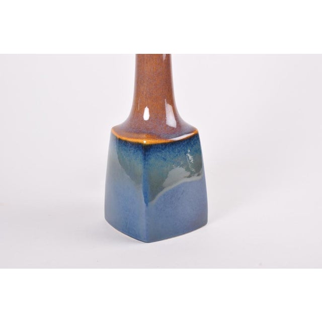 Modern Danish Table Lamp with Blue Brown Glaze from Søholm Stentøj, 1960s For Sale - Image 6 of 12