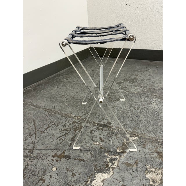 Butler Acrylic Folding Luggage Rack For Sale - Image 4 of 12