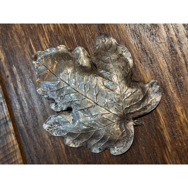 Silver Vintage Sterling Silver Poplar Leaf Dish- R. Blackinton & Co. For Sale - Image 8 of 8