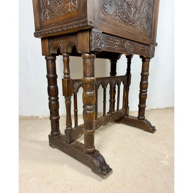 20th Century Spanish Carved Wood Cabinet For Sale - Image 16 of 18