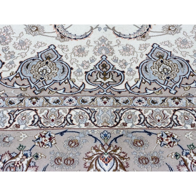 Pasargad Beige Persian Isfahan Silk & Wool For Sale - Image 12 of 18