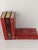 Set of 4 Red & Burgundy Gold Gilt Decorative Books, Dickens & Ellery Queen For Sale - Image 16 of 16