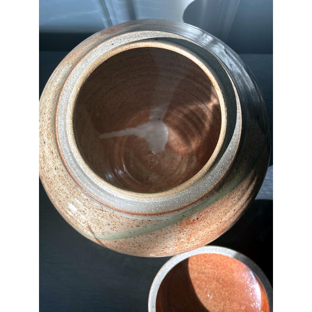 Glazed Ceramic Jar Studio Pottery Karen Karnes For Sale - Image 13 of 15
