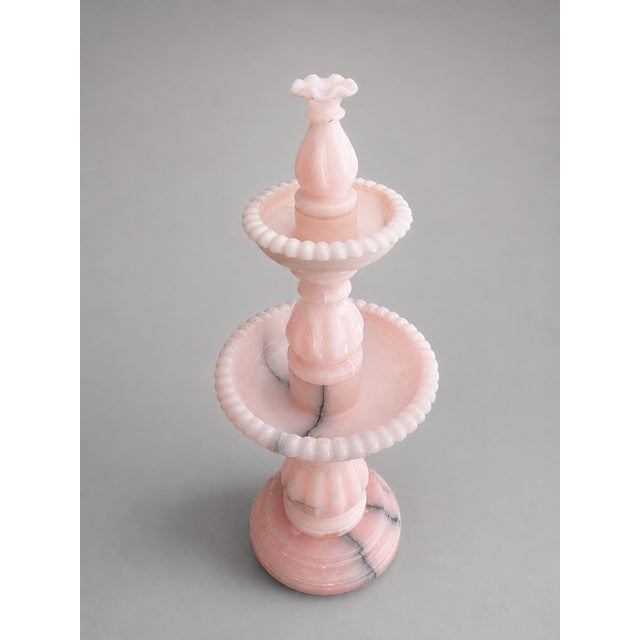 2020s Rare Pink Onyx Water Founatin - 36 Inch Tall by Zarva Stone For Sale - Image 5 of 6