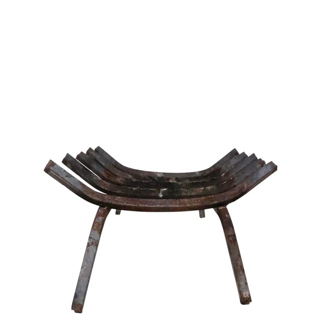 Mid-Century Modern Mid 20th Century Fireplace Grate Log Holder For Sale - Image 3 of 9