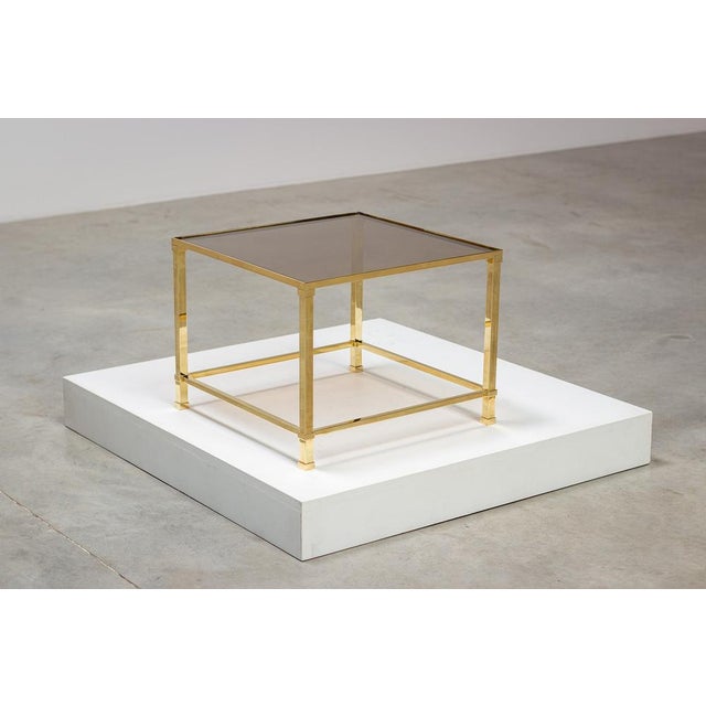 Modern French Brass Side Tables, 1970s, Set of 2 For Sale - Image 3 of 6