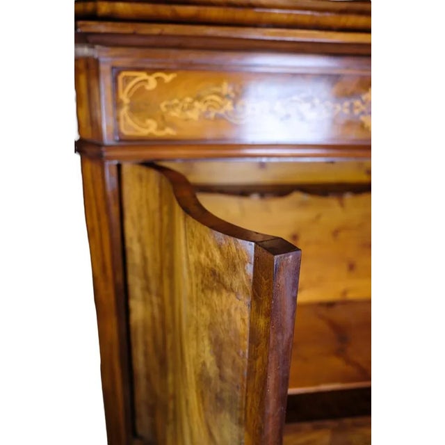 Wood Cabinet in Polished Mahogany and Walnut, 1880 For Sale - Image 7 of 8