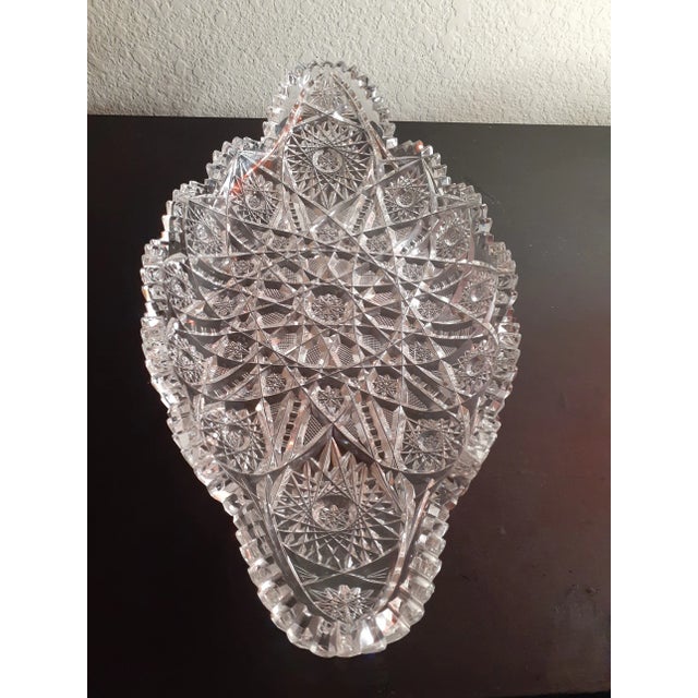 Glass 1920s American Brilliant Cut Glass Decorative Platter For Sale - Image 7 of 7