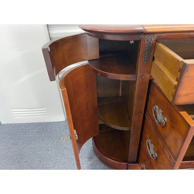 French Art Deco Sideboard / Commode, Signed Workshop Creation, Neoclassical, Walnut For Sale - Image 11 of 17