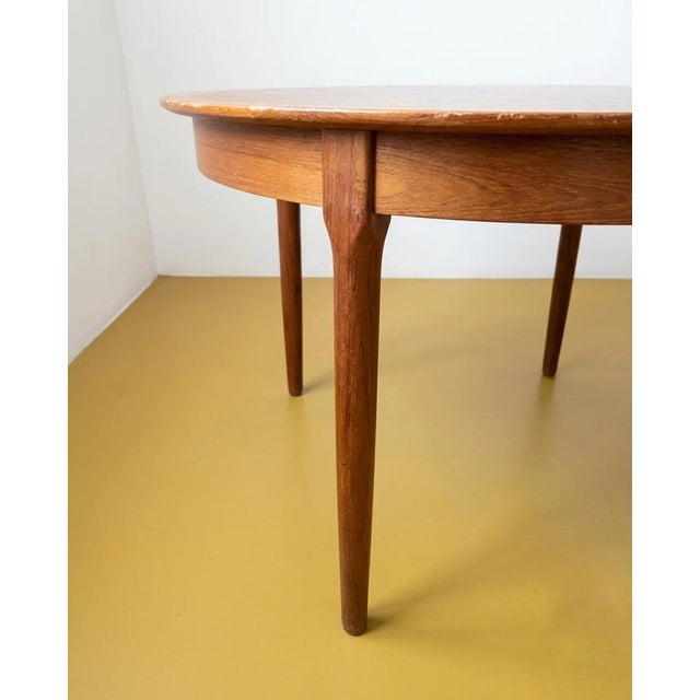 Mid-Century Modern Vintage Danish Round Teak Table, 1960s For Sale - Image 3 of 6