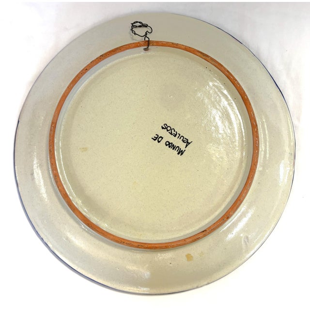 Vintage Hand Painted Mexican Talavera Pottery Dish For Sale - Image 10 of 14