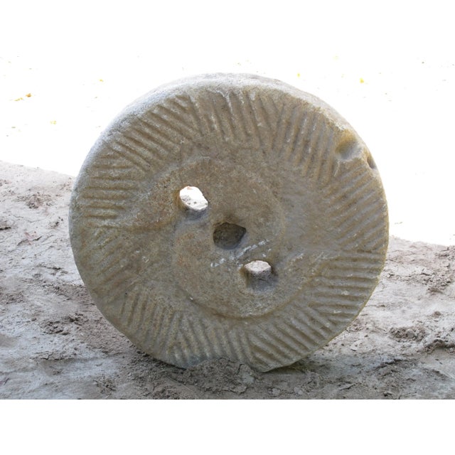 Contemporary 1930s Granite Mill Water Fountain Stone 8 For Sale - Image 3 of 6