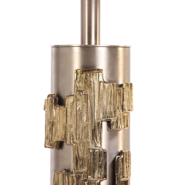 Laurel Lamp Company 1970s Brutalist Metal Table Lamp by Laurel Lamp Company For Sale - Image 4 of 6