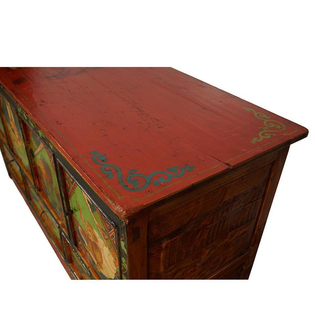 Tibetan Coffee Table / 20th Century Tibetan Painted Square Coffee Table | Chairish - The altar should be either on a separate shelf or on a table set aside for this purpose that does not double as a coffee table or night stand.
