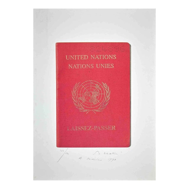 Bettino Craxi, United Nations, Lithograph, 1994 For Sale