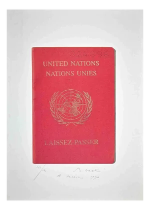 Bettino Craxi, United Nations, Lithograph, 1994