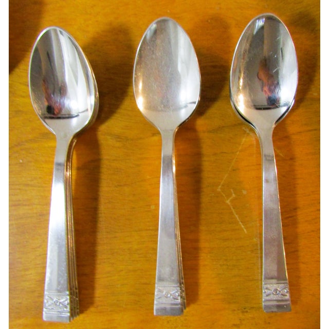 Vintage Stainless Steel Flatware Set XO Design 108 Piece 12 Place Setting Includes the following: 3 - 7 1/2" long serving...