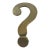 Vintage Brass Question Mark Paper Weight For Sale
