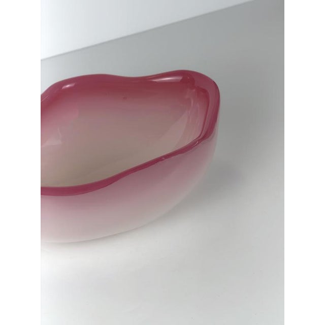 This large 1960s murano glass bowl by archimede seguso is a substantial hand-blown form in opaque white alabastro glass...