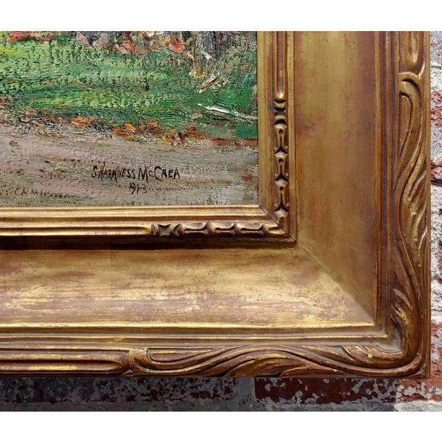 Samuel Harkness McCrea -Road to Stamford,CT - Impressionist Landscape -Oil Painting C.1913 For Sale In Los Angeles - Image 6 of 10
