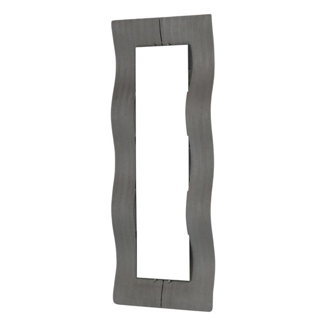 Waved Wall Mirror from Lorenzo Burchiellaro, Italy, 1975 For Sale