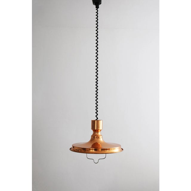 Metal Large Danish Copper Ship Lamp Pendant Light by Vitrika, 1960s For Sale - Image 7 of 9