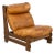 Late 20th Century Carl Straub Highback Lounge Chair in Oak + Leather For Sale