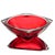 It rests like a secret—ruby red, encased in glass so clear it hums. The Metra bowl by Waterford is a study in modernist...