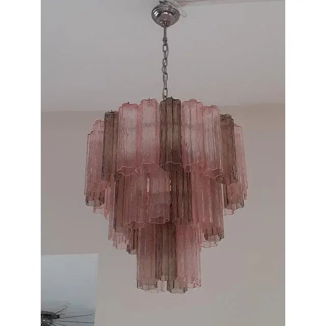 Bubble Gum Contemporary Italian Murano Style Glass Sputnik Chandeliers - a Pair For Sale - Image 8 of 12