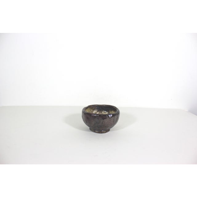 1970s Vintage Primitive Pottery Bowl For Sale - Image 5 of 11