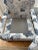 Wood Mid-Century Modern Baughman Style Parsons Chairs With Ethan Allen Tenzing Silver Fabric- Set of 2 For Sale - Image 7 of 12