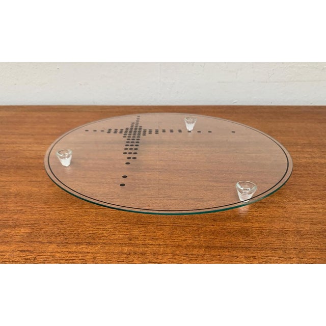 Postmodern Glass Cake Plate, 1980s For Sale - Image 12 of 16
