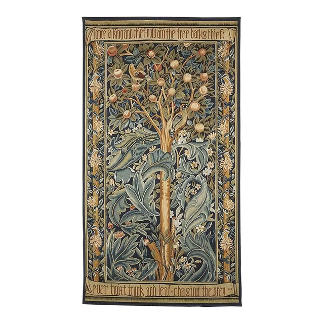 The Woodpecker Tapestry Handwoven Tapestry - 264 X 138 Cm (8'8" X 4'6") - Requires Rod Size 4 For Sale