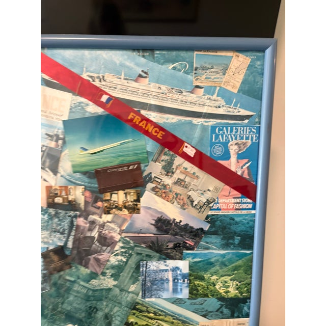 Vintage 1970s European Grand Tour Travel Ephemera Collage Mix Media Art For Sale In Miami - Image 6 of 12