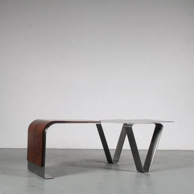 French Coffee Table in the Style of Michel Boyer, 1970 For Sale - Image 13 of 13