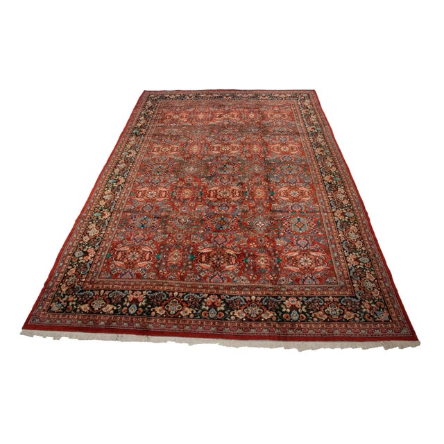 Vintage Mahal Rug - 12'4" X 19'1" For Sale - Image 4 of 10