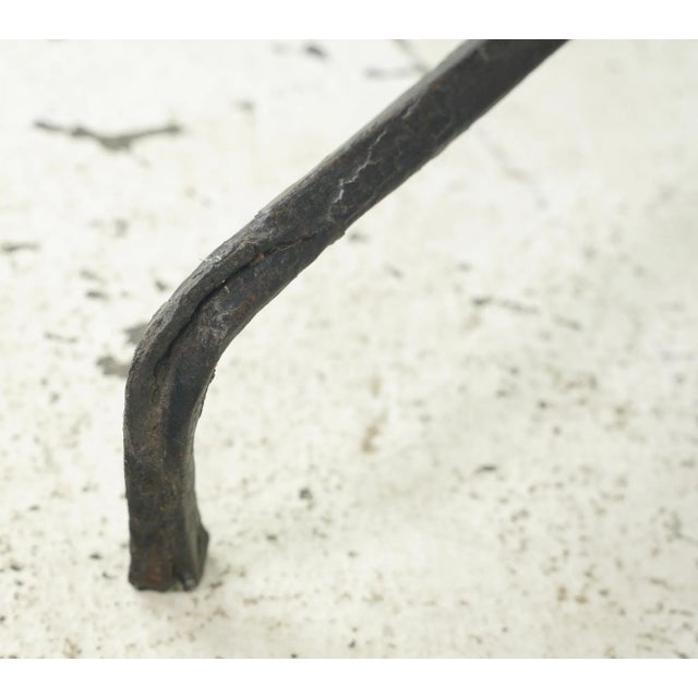 Pair of 18th Century Basket Top Wrought Iron Andirons For Sale - Image 12 of 12