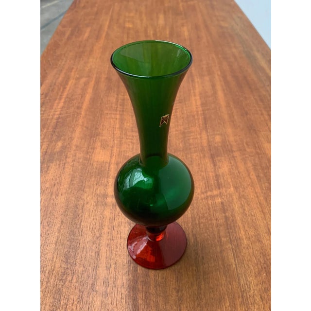 Vintage Italian Ornamental Glass Vase For Sale - Image 13 of 18